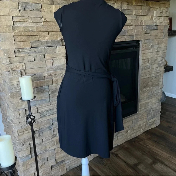 Zara Women Wrap Dress Cap Sleeve Black Size M - Picture 5 of 13